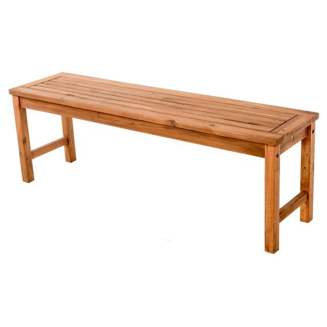 Acacia Wood Patio Bench - Brown - Saracina Home