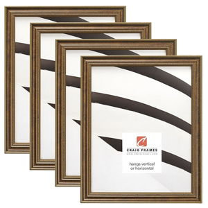 Craig Frames 314BR, Ornate Bronze Picture Frame, 16 x 20 Inch, Set of 4