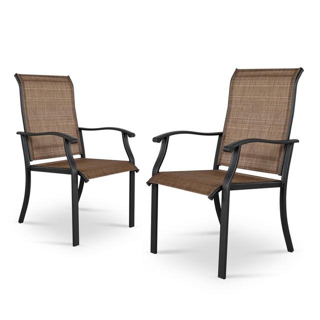 2pk Outdoor Sling Dining Arm Chairs - NUU GARDEN