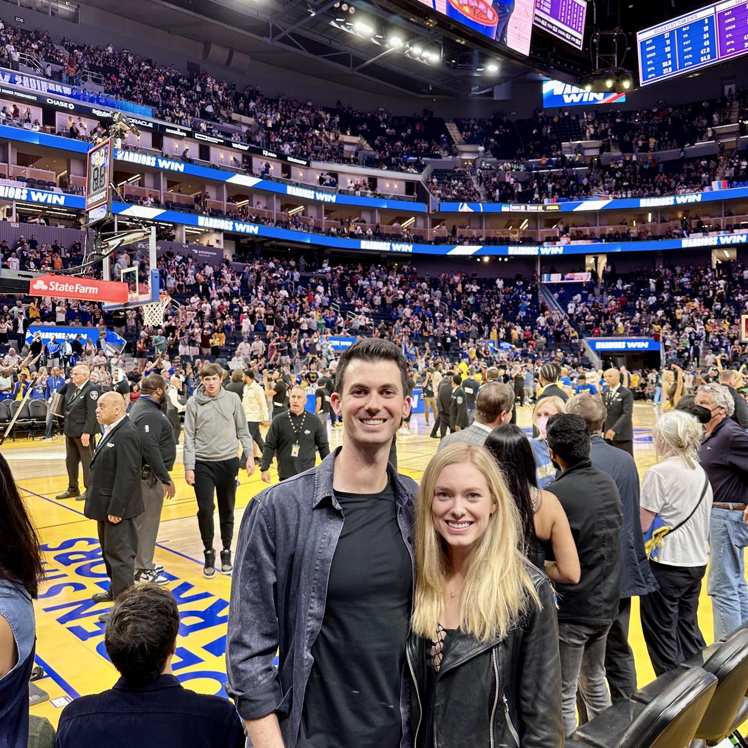 Courtside at Chase Center vs. the Lakers