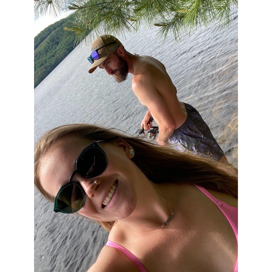 Fishing at Moore Dam June 2022