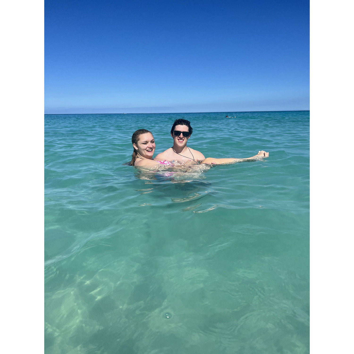 Swims in Hawaii!