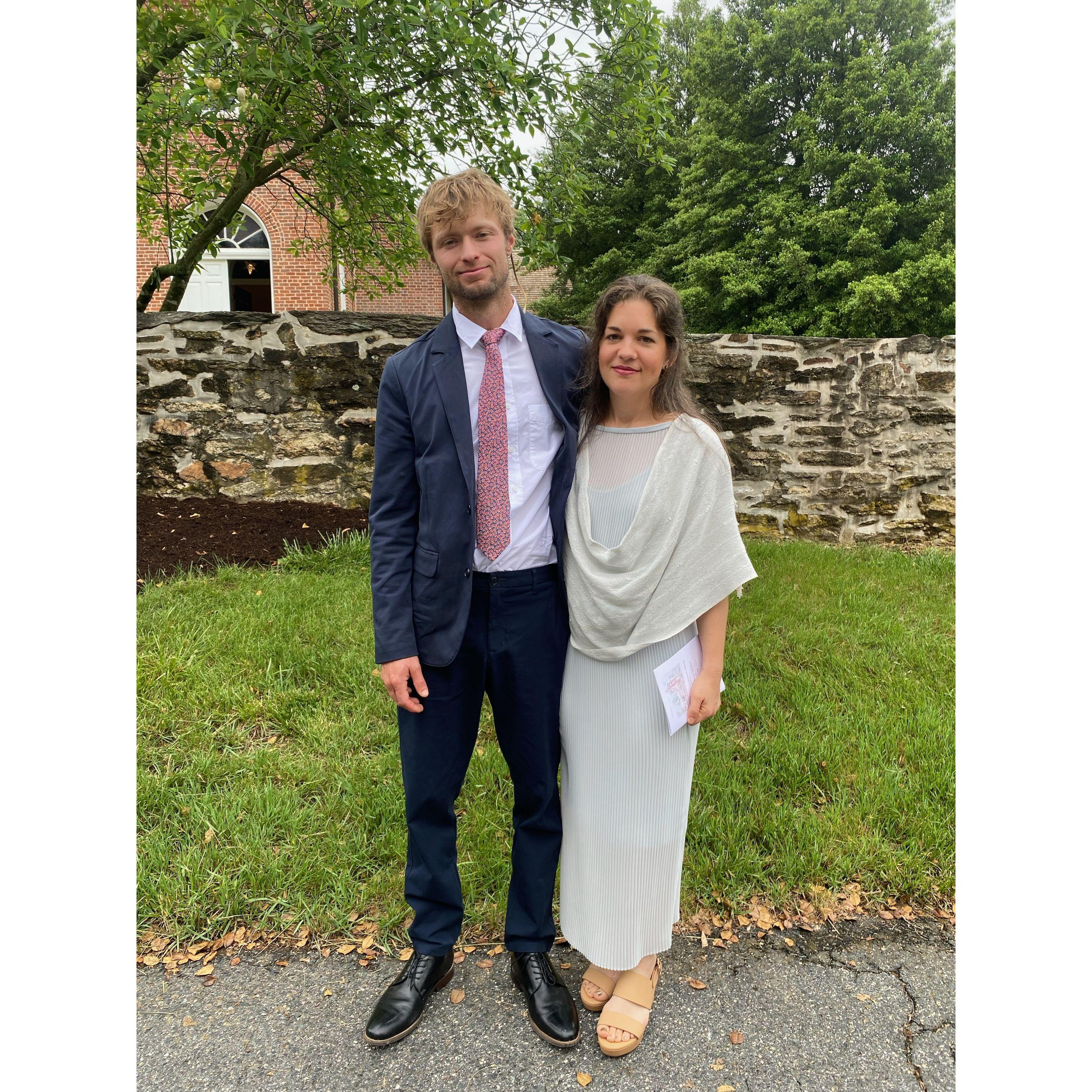 Dressed up for once! At Lindsay and Ben's wedding, 2024