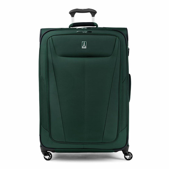 Travelpro Maxlite 5 Softside Expandable Luggage with 4 Spinner Wheels, Lightweight Suitcase, Men and Women, Forest Green, Checked-Large 29-Inch