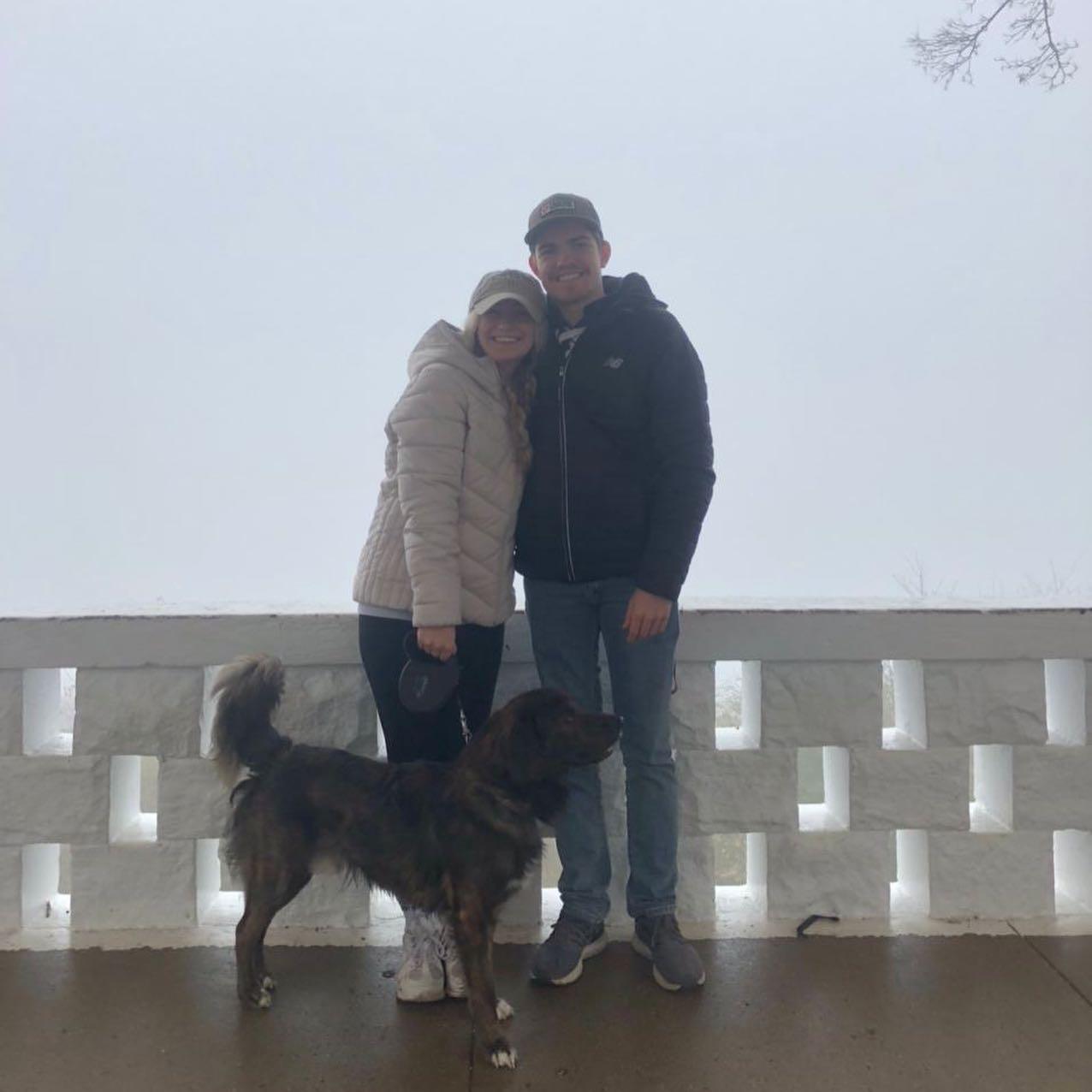 Alex, Chloe, and Archie pictured in Hot Springs, Arkansas on a day-trip they took.