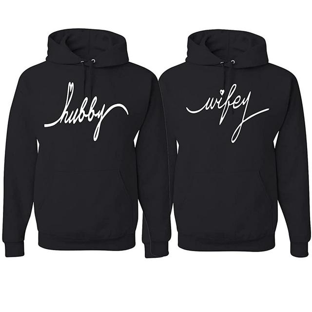 Wifey Hubby Matching Couples Sweater Set His Hers BFF Couples Hoodie Sweatshirt