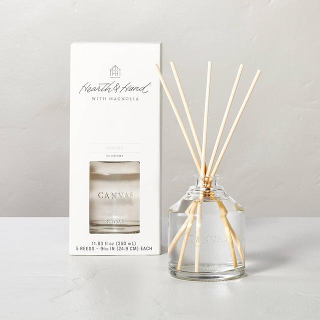 11.83 fl oz Canvas Oil Reed Diffuser - Hearth & Hand™ with Magnolia