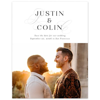 White Wedding Digital Save the Date - Cortona Photo