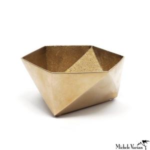 Brass Origami Bowl Small Gold