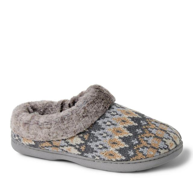 Cozy Mountain™ Large Women's Fairisle Knit Clog in Grey