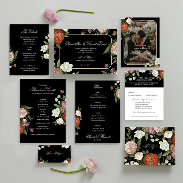 Zola Wedding Invitations - Eleganza Landscape