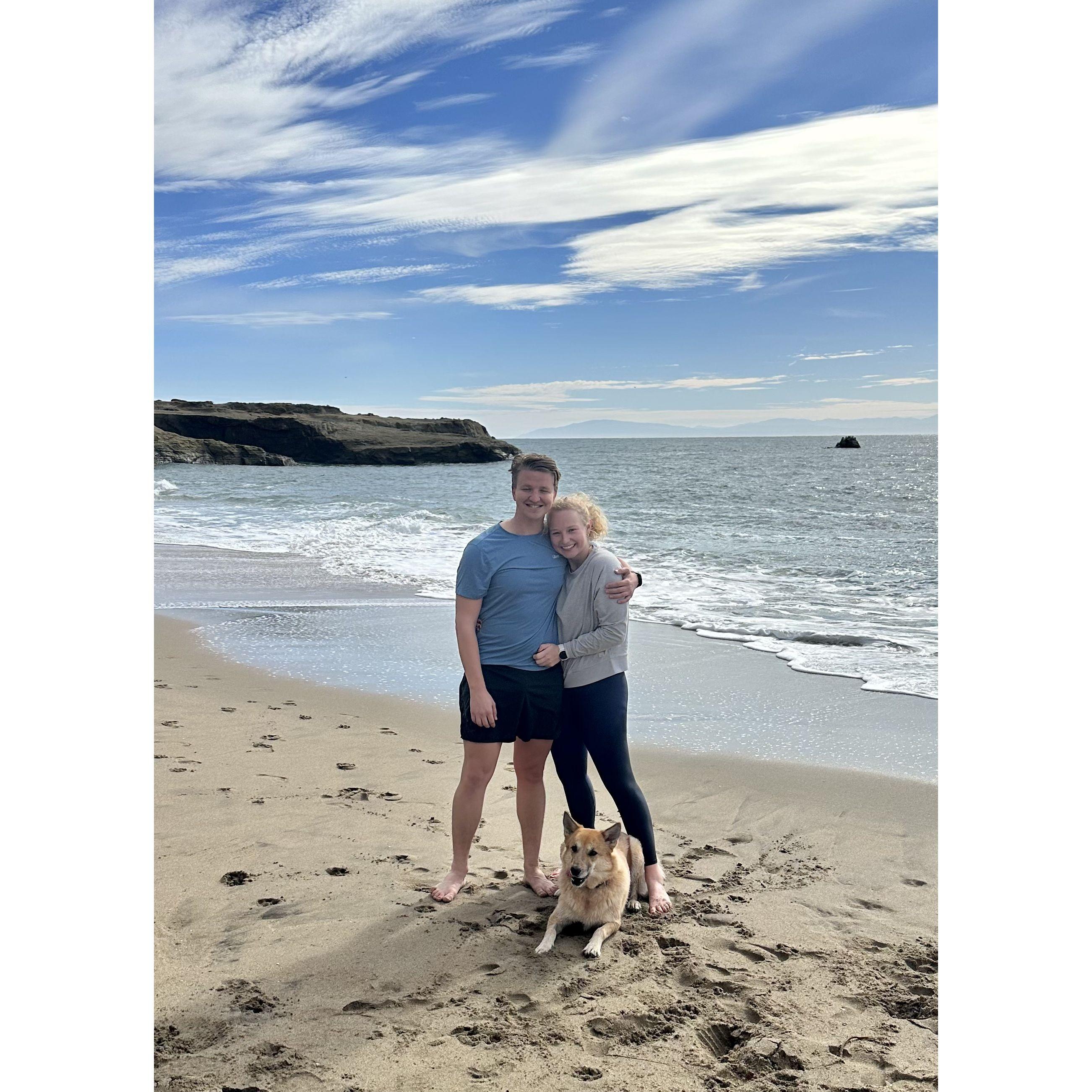 Santa Cruz with Madelyn and my Mama