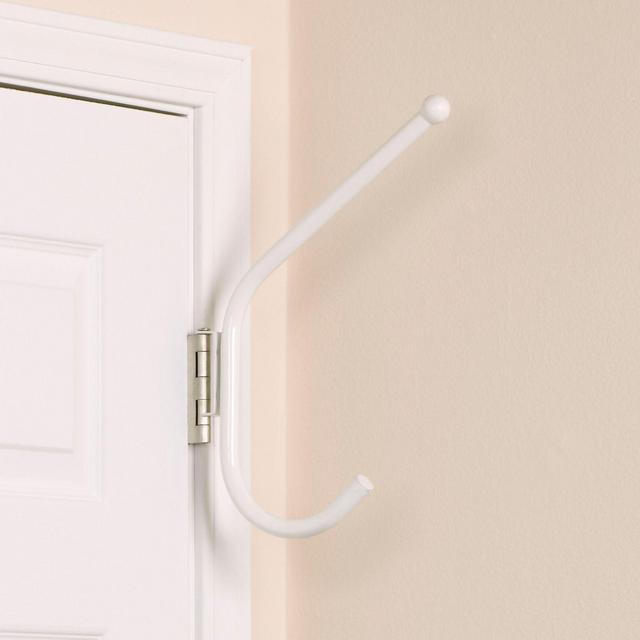 Household Essentials® Spacemaker™ Double Hook Towel Bar in White