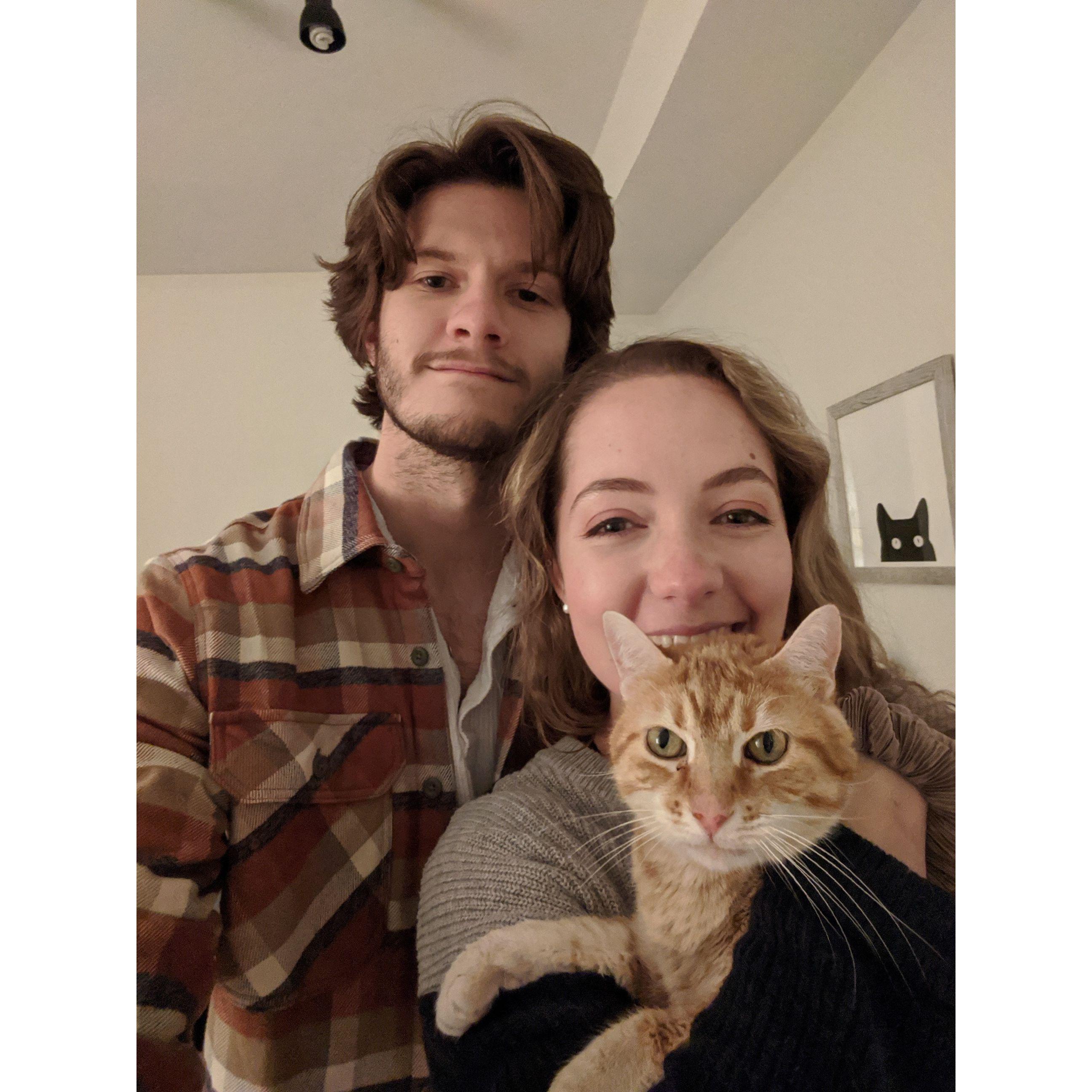 John moved to Chicago in 2019 so we could be together. Our first family photo :)