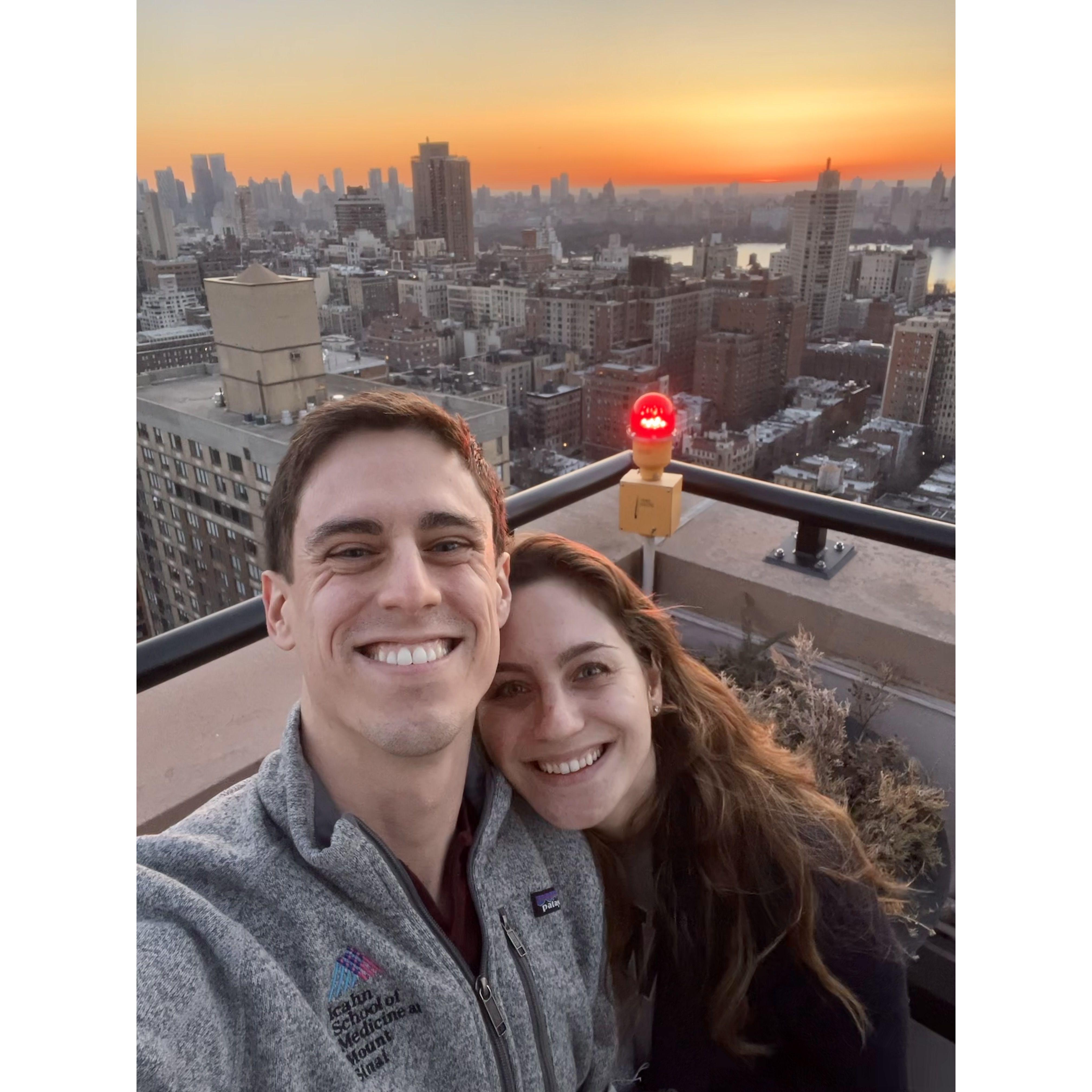 A photo from the roof of our first apartment building, which had an amazing view of all of NYC, including Central Park!