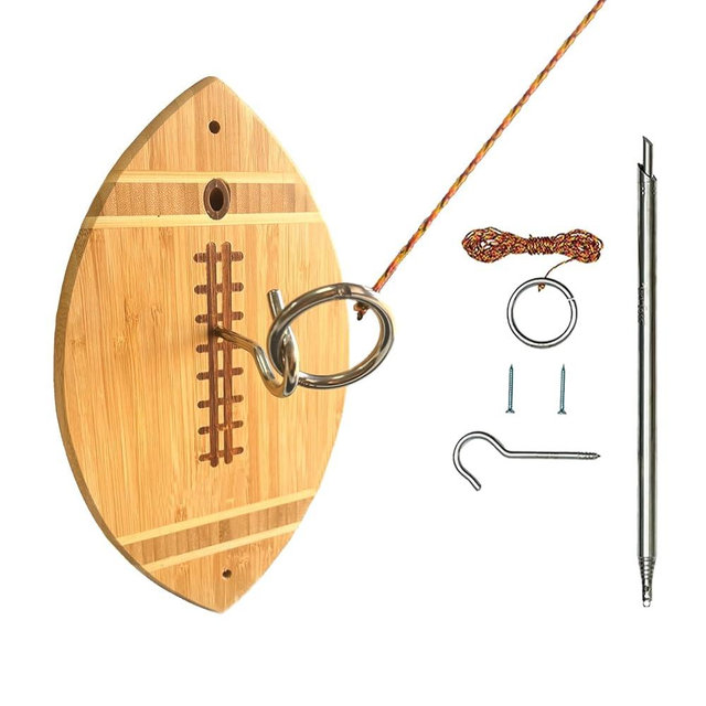 Ring Hook Game, Hook Ring Toss Game with String and Hooks for Outdoor/Indoor Use Bar Room, Outside Ring Toss Games Great Gift for Men & Adults, 13 Inch
