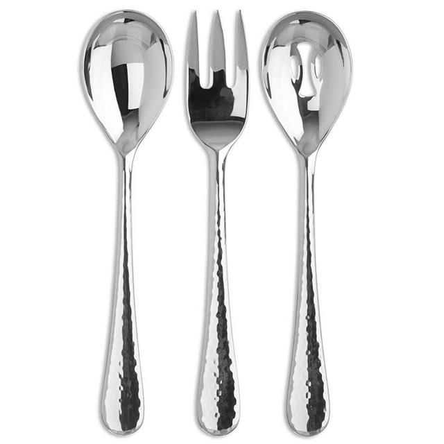 Ginkgo International Shimmer 3-Piece Stainless Steel Hostess Serving Set