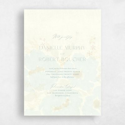 Blue Sage Wedding Invitation - Elidure Classic