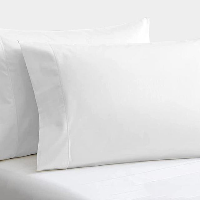 1000 Thread Count 100% Egyptian Cotton Standard Size Pillow Cases, Set of 2 Long-Staple Combed Pure Natural Cotton Hotel Quality Premium, Comfortable & Breathable White Pillow Covers