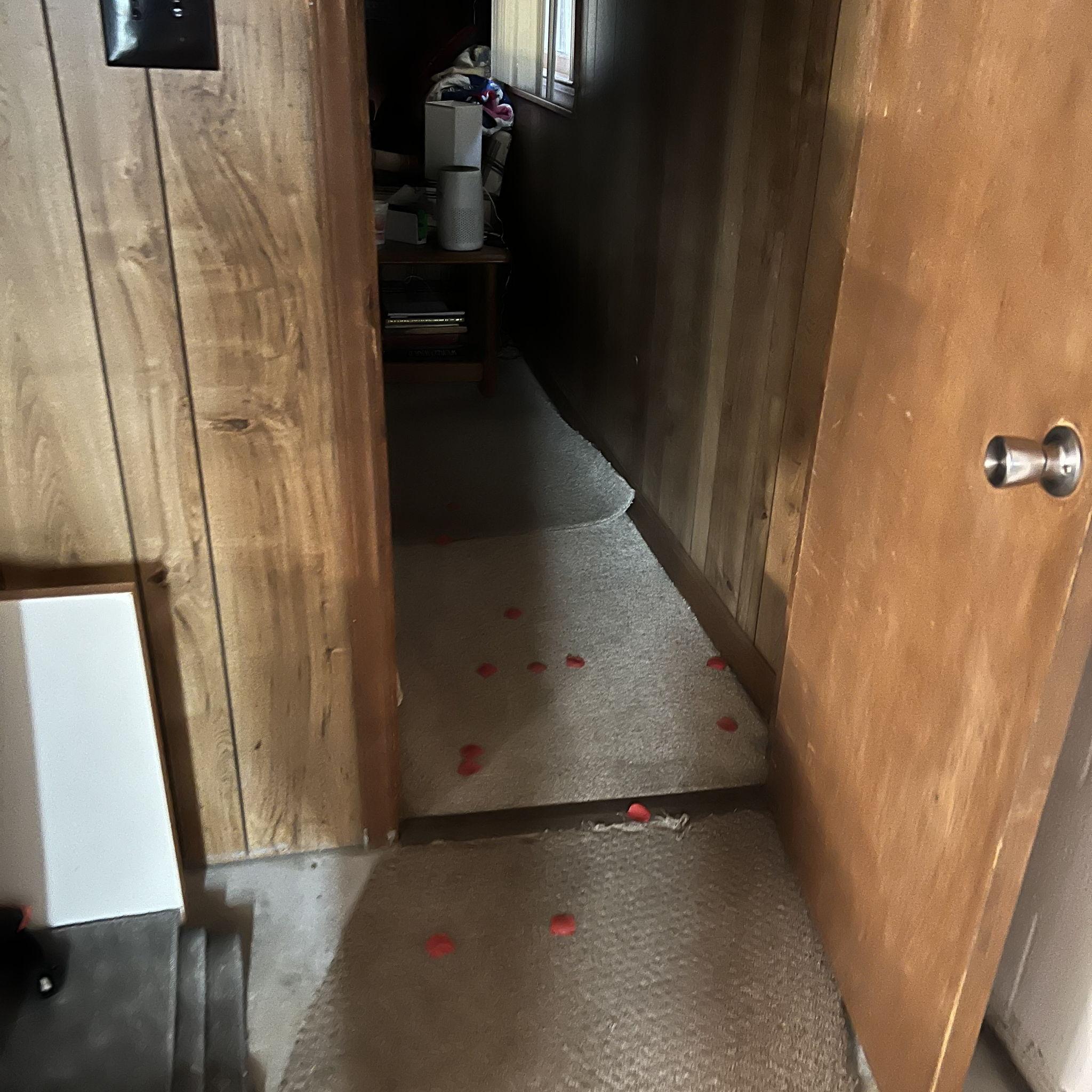 Leading to the stairs...