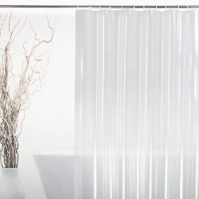 EurCross 72 x 108 inch Extra Long Clear Shower Curtain Liner with 5 Magnets,PVC Free Thick EVA Shower Liner, Heavy Duty Weighted Clear Shower Curtain for Bathroom 108 inch Length
