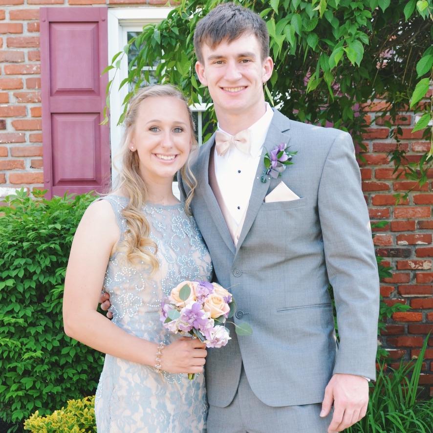 Megan and James attending their Senior Prom. June 2016