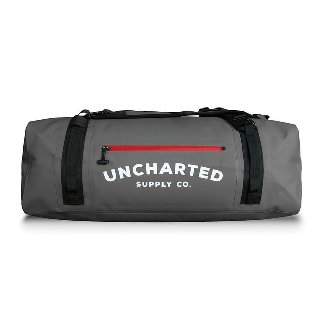 Uncharted Supply Co. The Vault Waterproof Duffel Bag - Airtight bag with Backpack Straps, Carry-On Size, Perfect for travel, boating, camping, recreation. (Gunmetal, 65L)