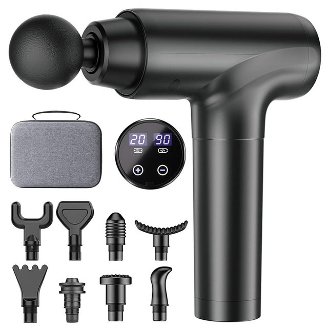 cotsoco Massage Gun, Muscle Massage Gun Deep Tissue Back Massager for Pain Relief, 20 Speeds Handheld Electric Massager Tool with Silent Brushless Motor, Suitable for Gym Office Home Travel