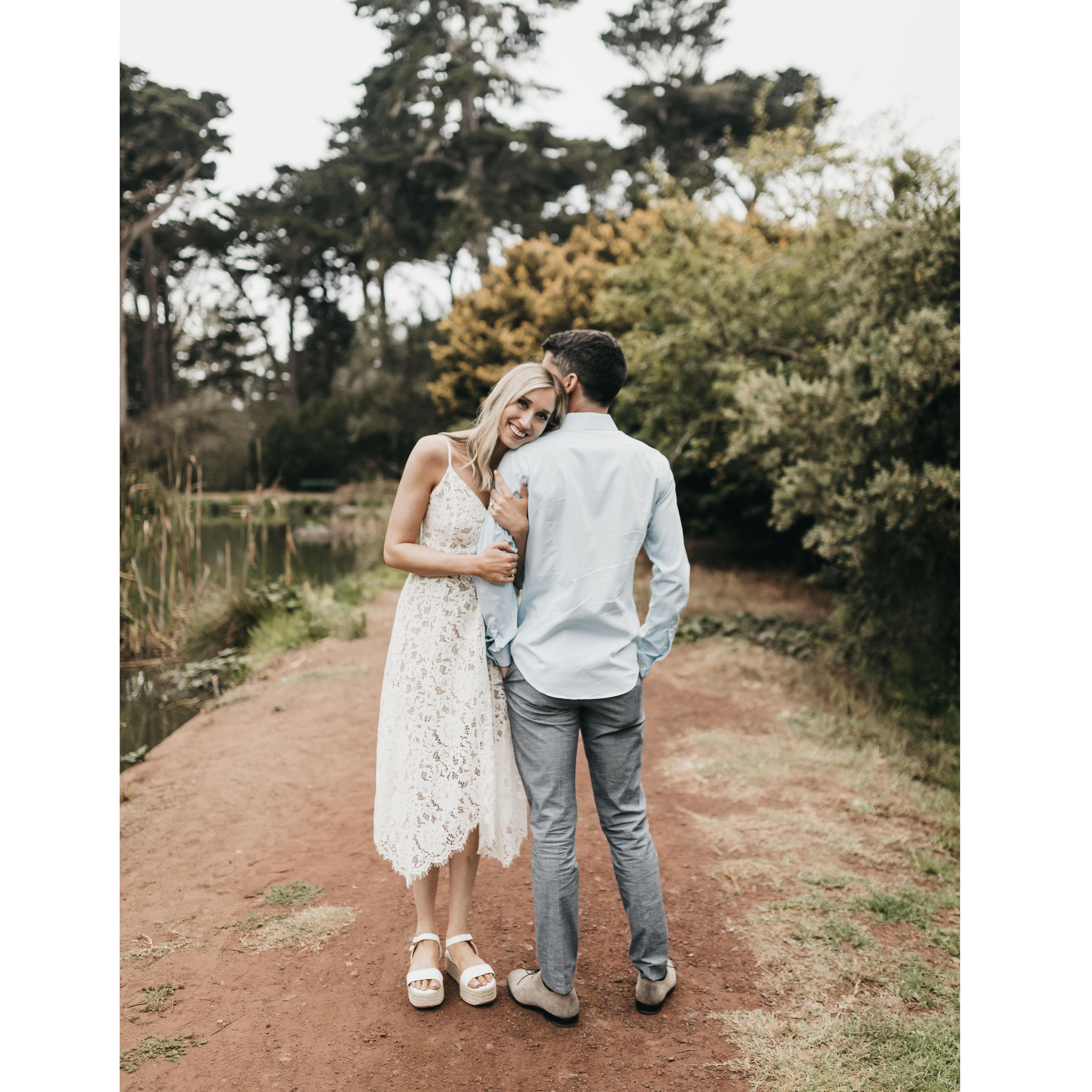 Engagement photo session with our wedding photographer, Ed.