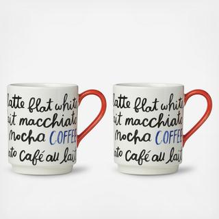 Piping Hot Coffee Mug, Set of 2