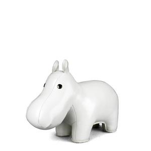 Hippo Bookend – White