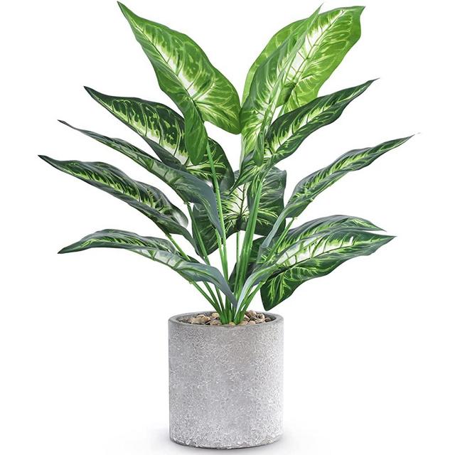 16" Small Fake Plants Artificial Potted Faux Plants Desk Plant for Home Office Farmhouse Kitchen Shelf Indoor Decor