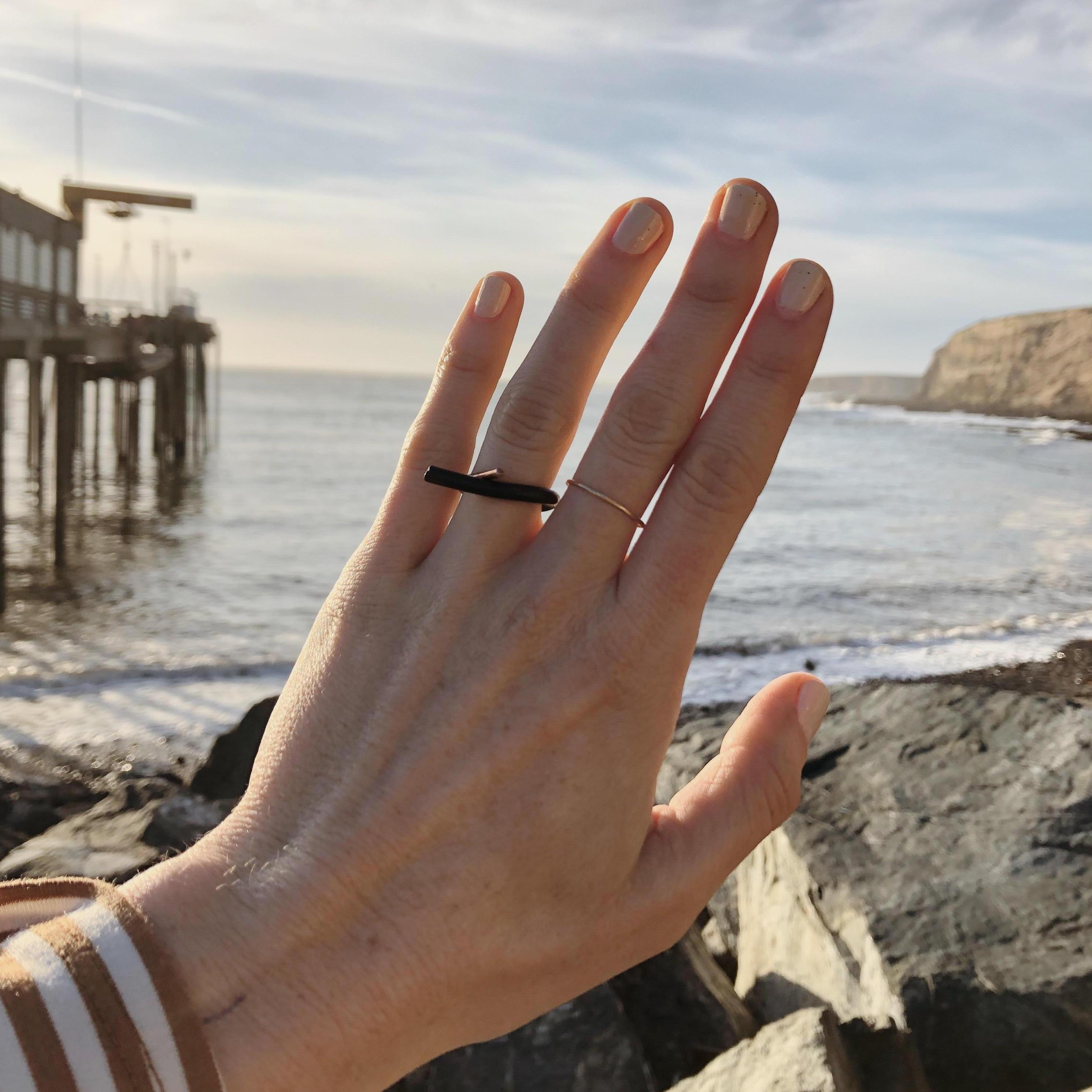 Eli first proposed with a bit of wire checking the surf at the Point Arena pier