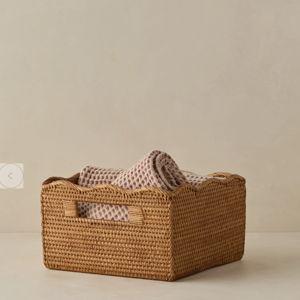 Tyna Rattan Storage Bin - medium