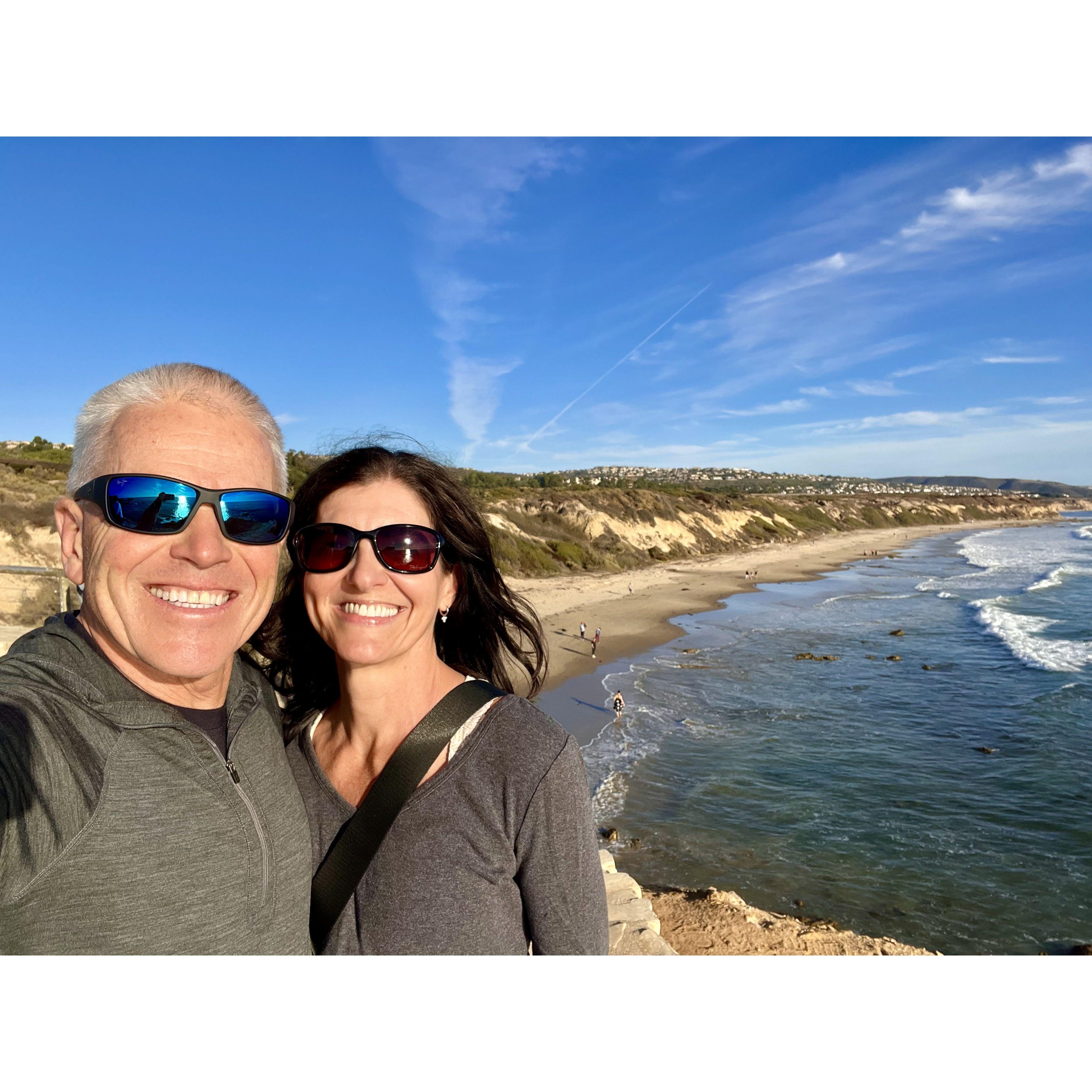 Crystal Cove in Newport Beach. We had our first date here!