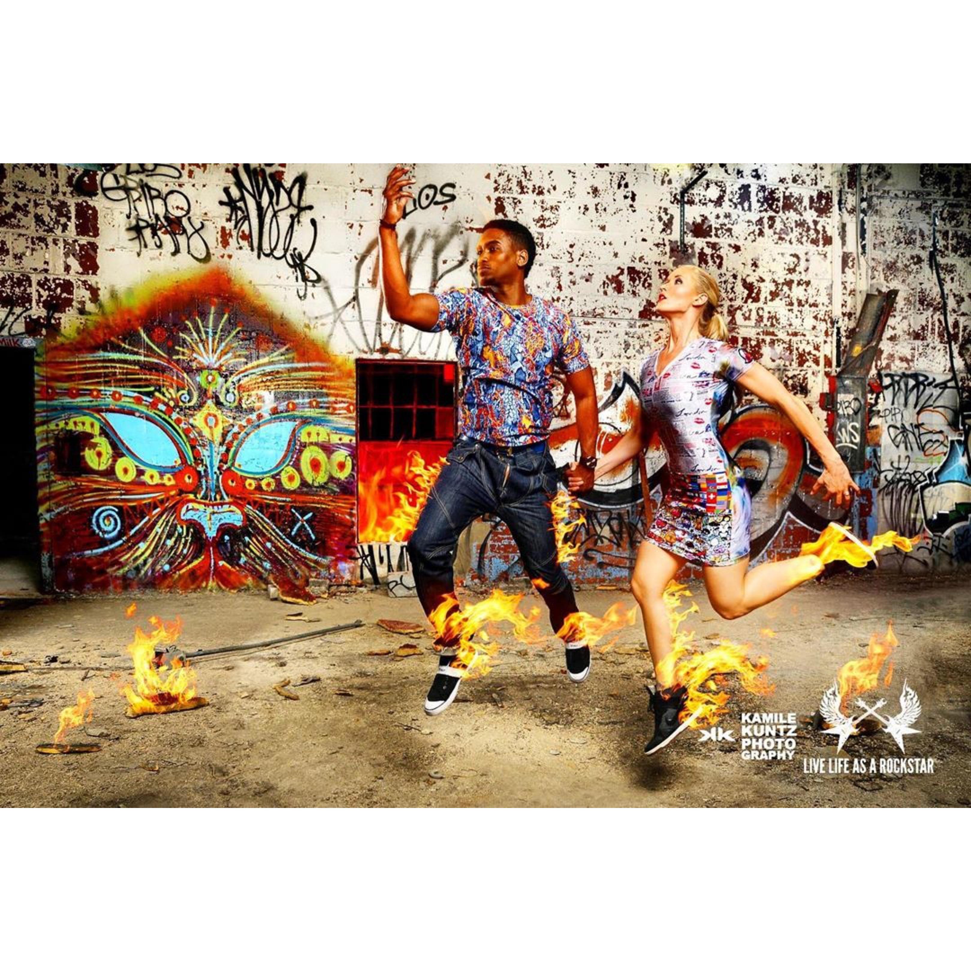Setting this world on fire with our love on set shooting Fashion Editorials.