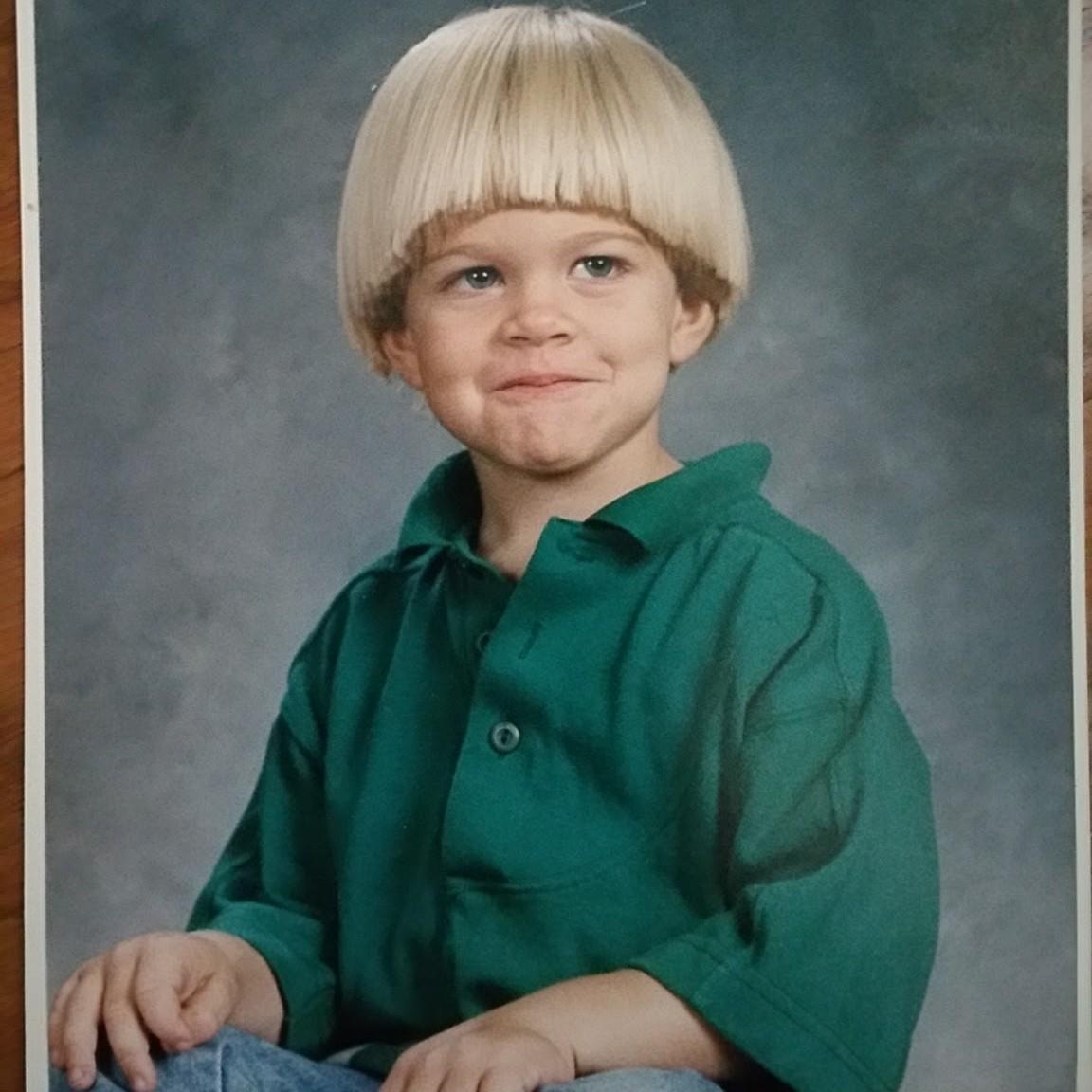 we rocked the same haircut 😂