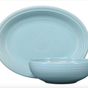 2-Piece Serve Set 11 5/8 Inch Oval Platter & 38 OZ Bistro Bowl