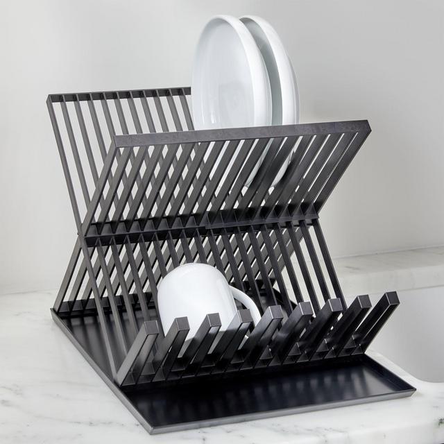 Yamazaki Tower Black X-Shaped Dish Drainer Rack