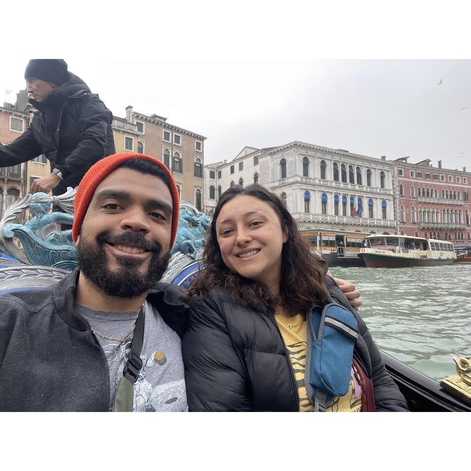 Catching a gondola ride in Venice, Italy hours before we had to fly back to the US (March 2024)