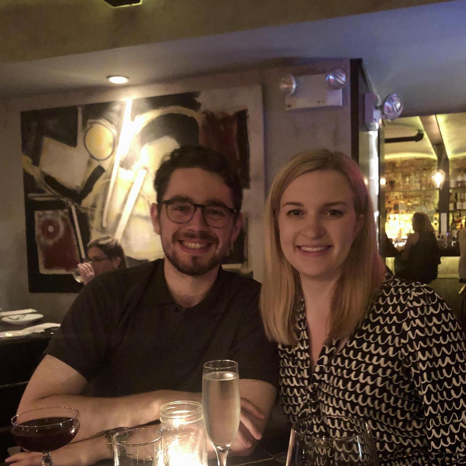 The restaurant where we had our first date (we went back to take this photo 3 years later!)