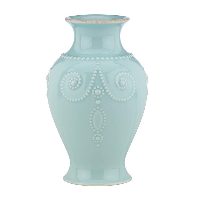 Lenox French Perle Fluted Vase 8" (Bluebell)