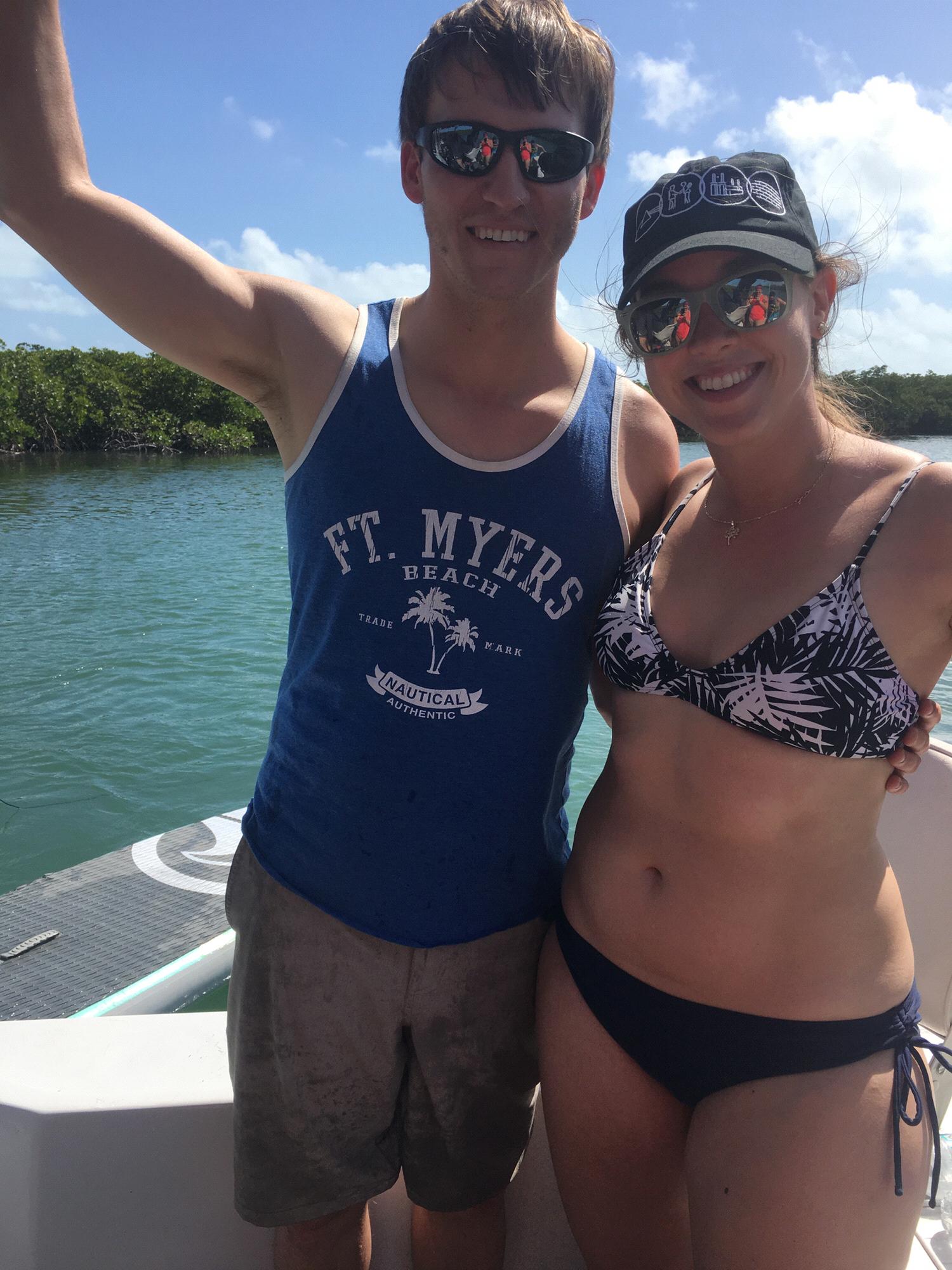 During our paddle boarding adventure at Biscayne NP.
