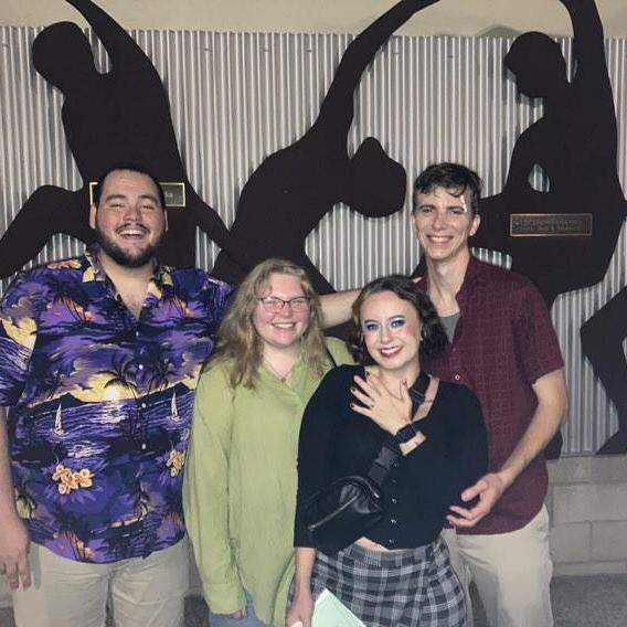 Post proposal joy with Jared and his beautiful girlfriend Hailee