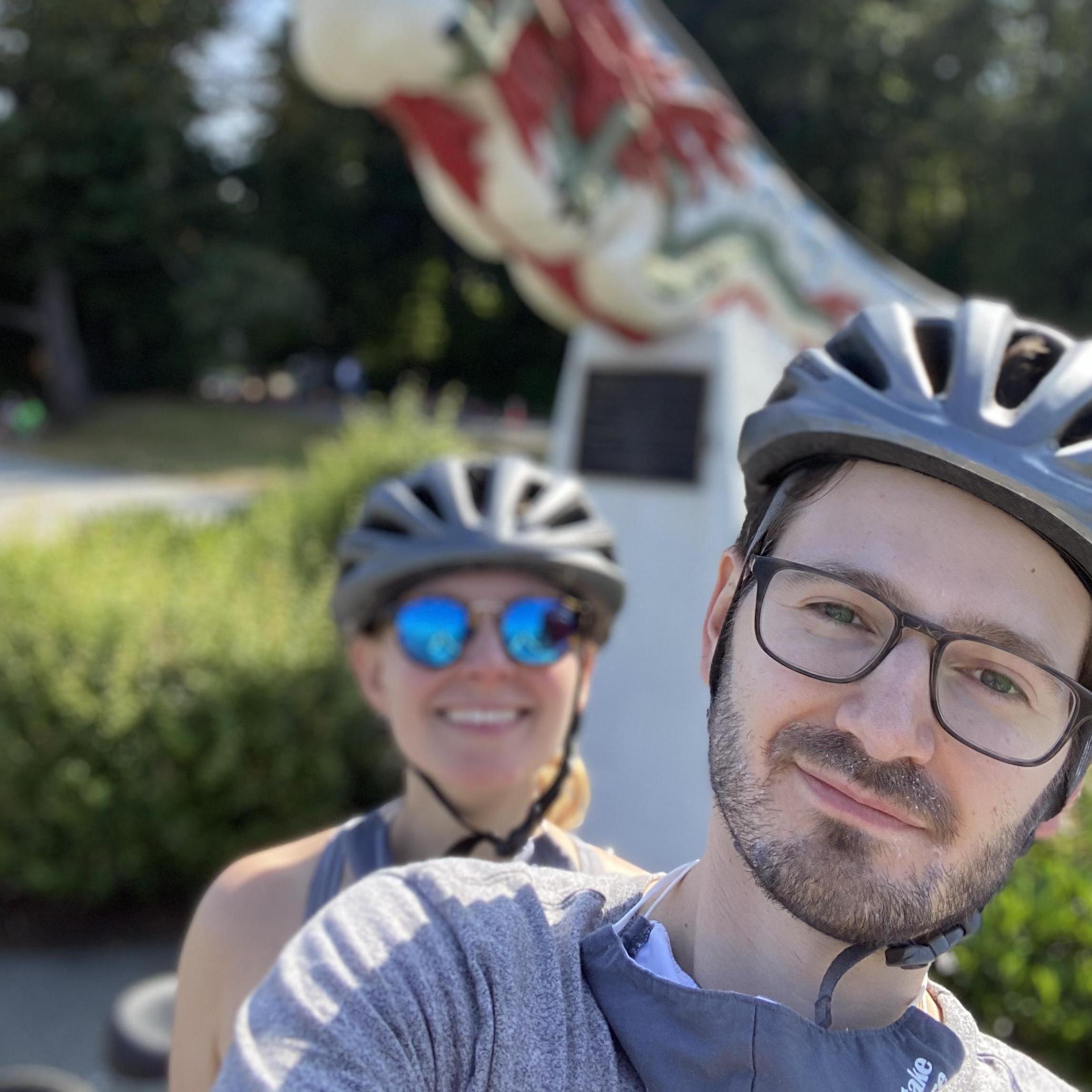 We ride bikes.