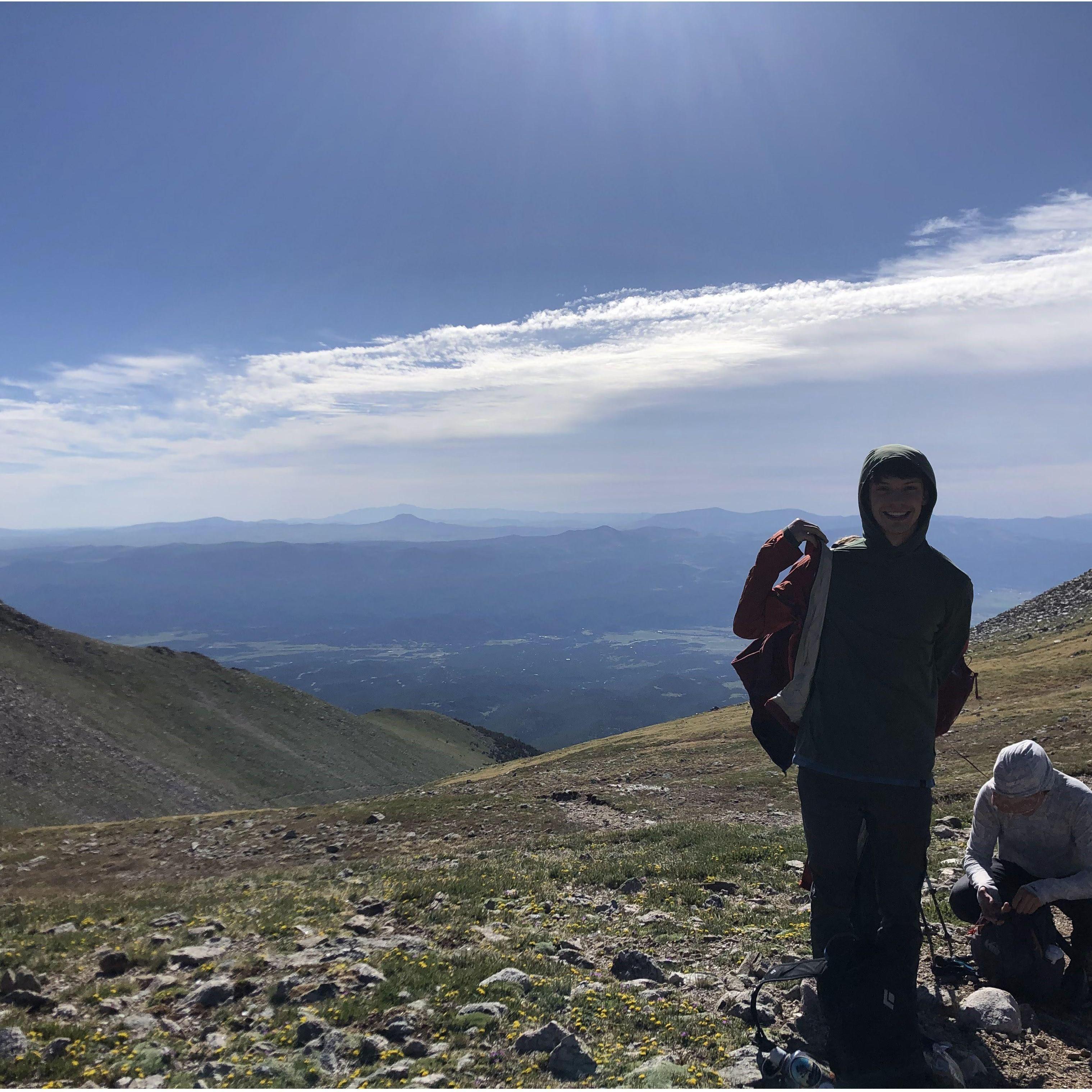 On our way to our first 14er summit. Derrick thinking about proposal.