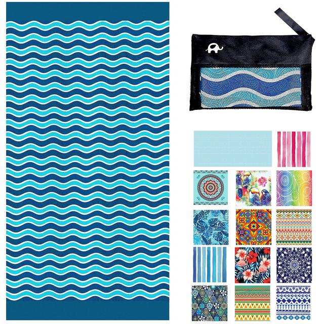 Beach Travel Towel Oversized Camping - XL 78 x 35 Inch Lightweight, Quick Dry, Sand Free, Extra Large Towels Blanket - Perfect for Swimmers, Camping, Gym,Yoga