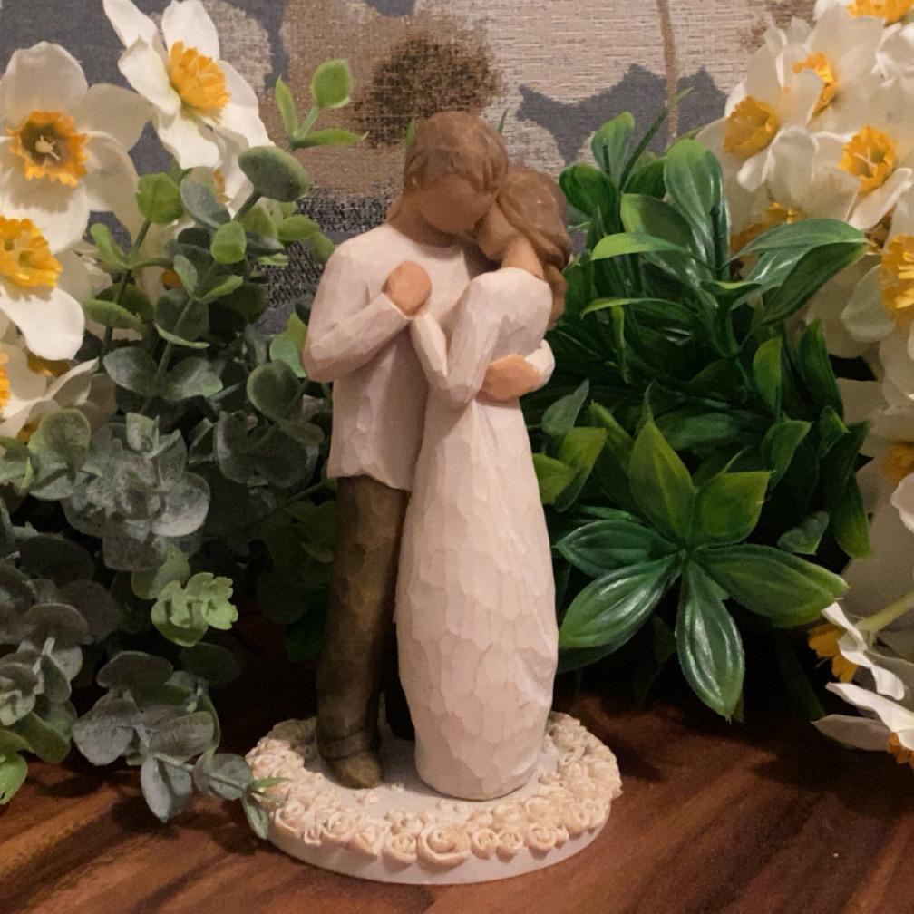Our wonderful wedding cake topper! (I love showing this thing off, thanks mom!)🎂