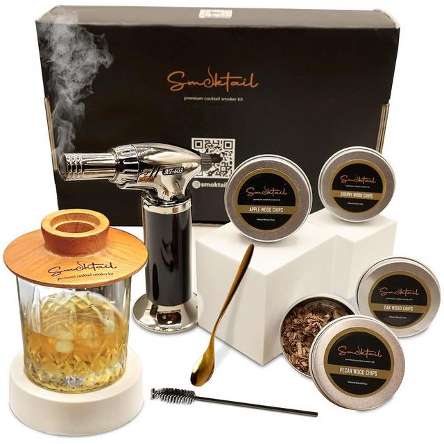 Smoktail Cocktail Smoker and Bourbon Smoker Kit - Experience The Perfect Blend of Bourbon and Smoke - Elevate Your Mixology Game with Style and Taste! (Without Butane)