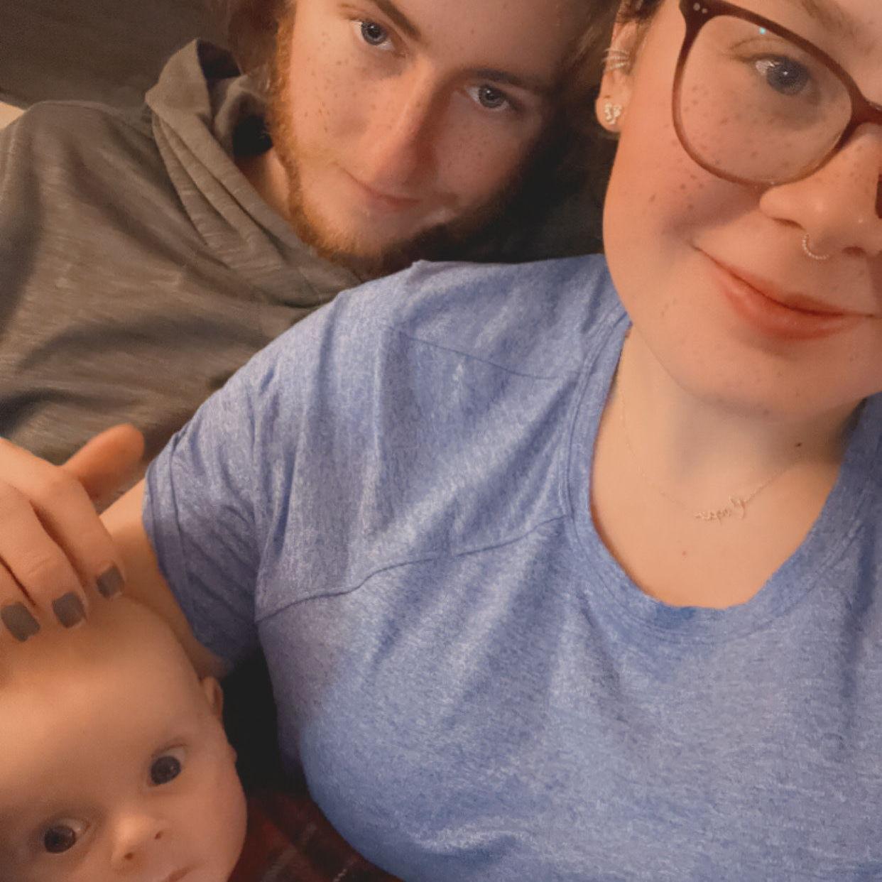 Cuddling with Lyss's cousin Sophie in Oregon